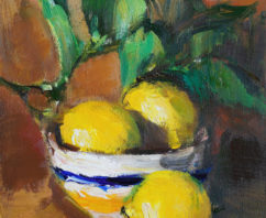 Lemons in a White Ceramic Bowl (sold)