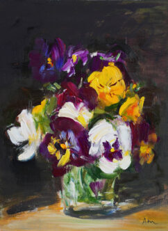 Bouquet of Colourful Pansies from my Garden (sold)